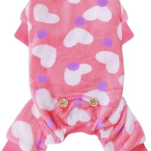 KYEESE Valentine's Day Dog Pajamas Heart Pattern Dog Sweater Soft MateriAL